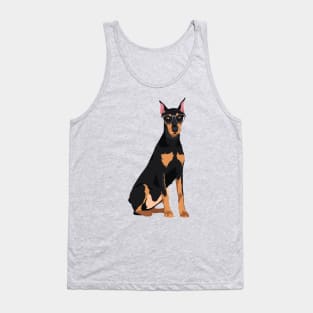 Hipster Cool German Pinscher Dog T-Shirt for Dog Lovers Tank Top